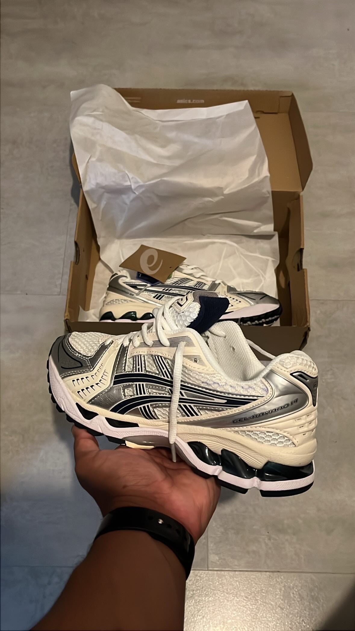 Asics sneakers gel Kayano 14 Cream Black Metallic Plum