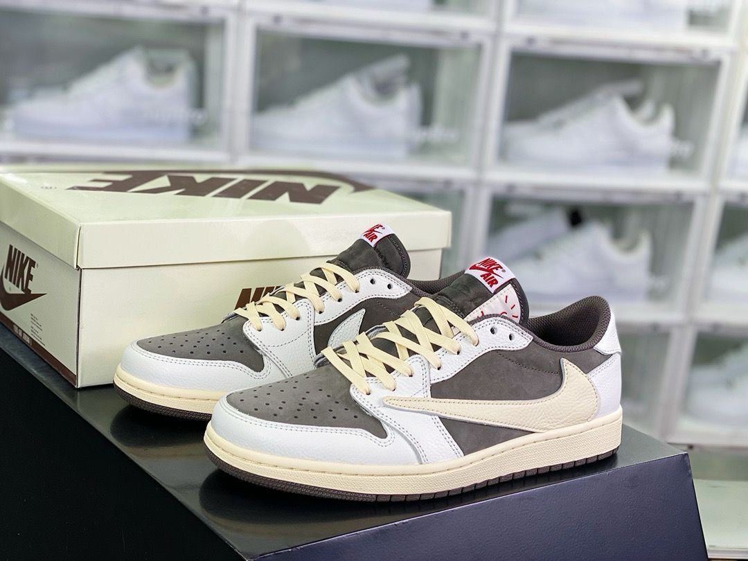 Travis Scott X Jordan 1 Low Mocha | lashoesby