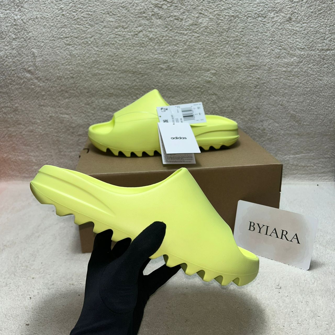 Yeezy Slide Fluo Yellow | lashoesby