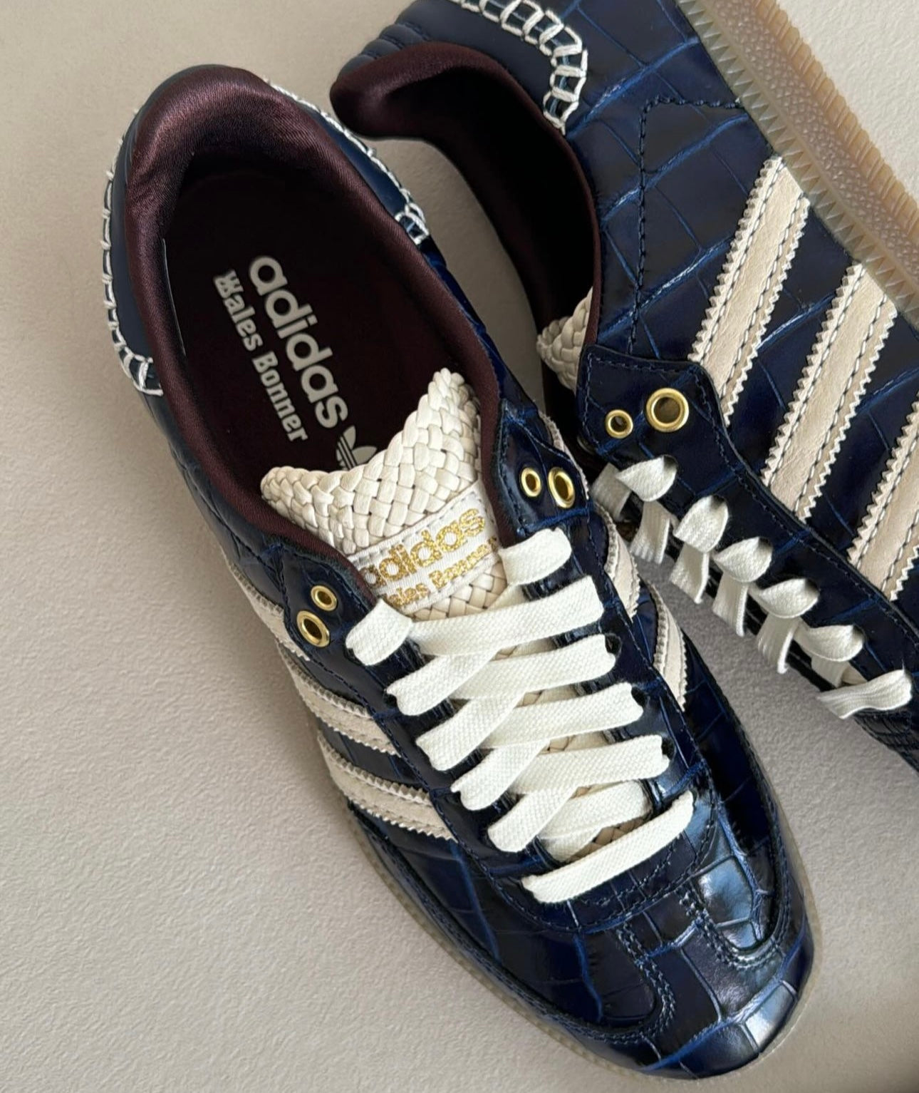 Wales Bonner X Adidas Originals Samba 'Collegiate Navy Night Red