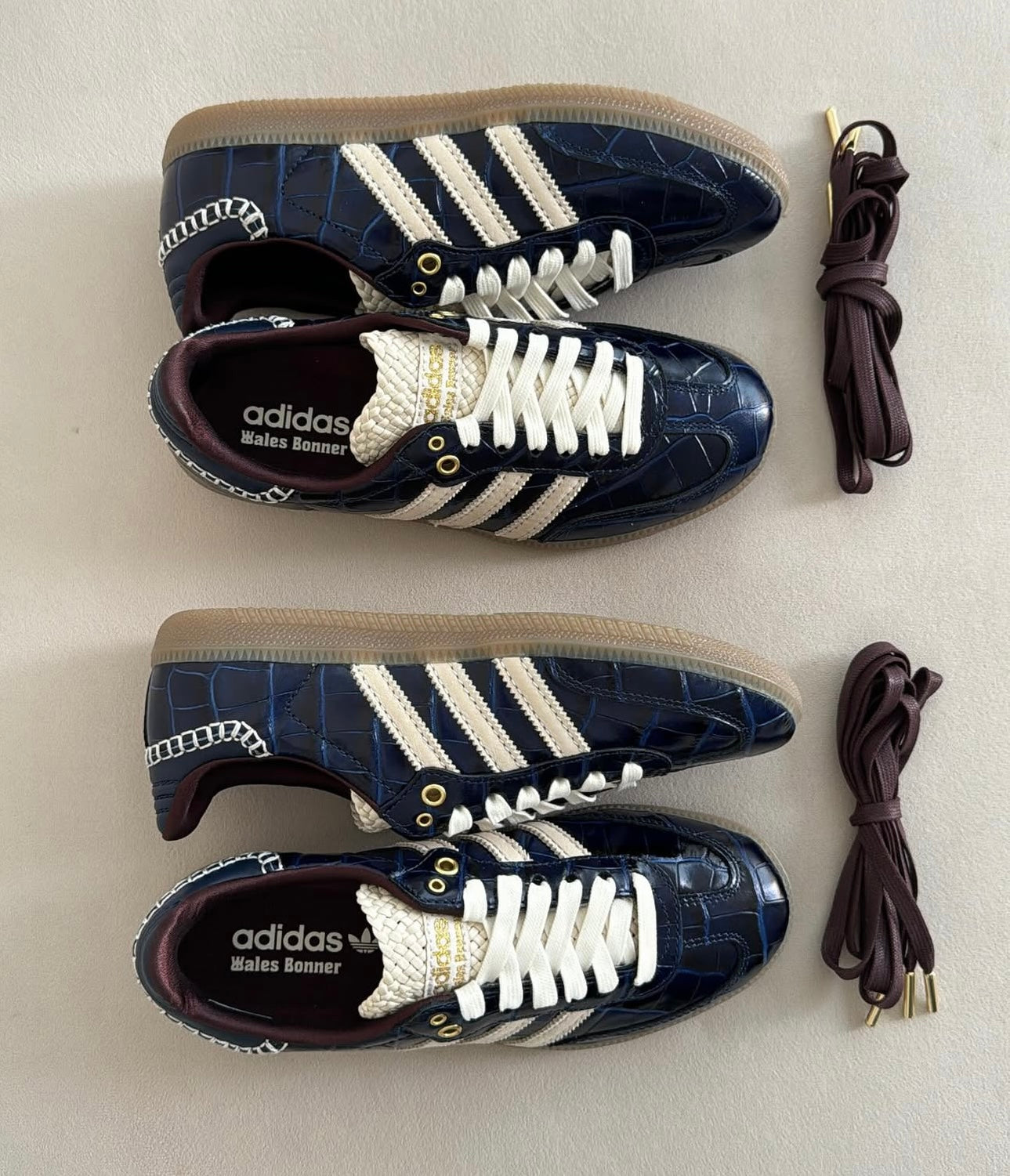 Wales Bonner X Adidas Originals Samba 'Collegiate Navy Night Red